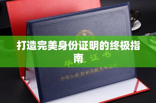淇滨打造完美身份证明的终极指南