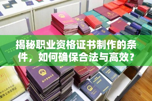 天等揭秘职业资格证书制作的条件，如何确保合法与高效？