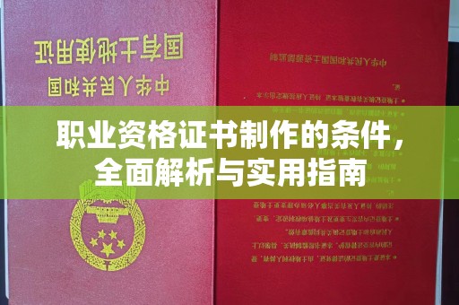雨山职业资格证书制作的条件，全面解析与实用指南